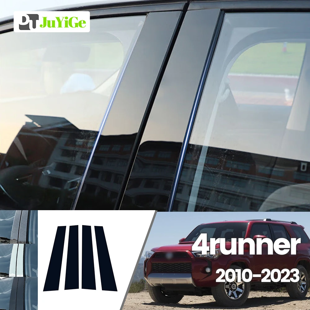 

For Toyota 4runner N280 2010-2023 2011 2012 2013 Bright Black Carbon Fibre Window Door B C Sticker