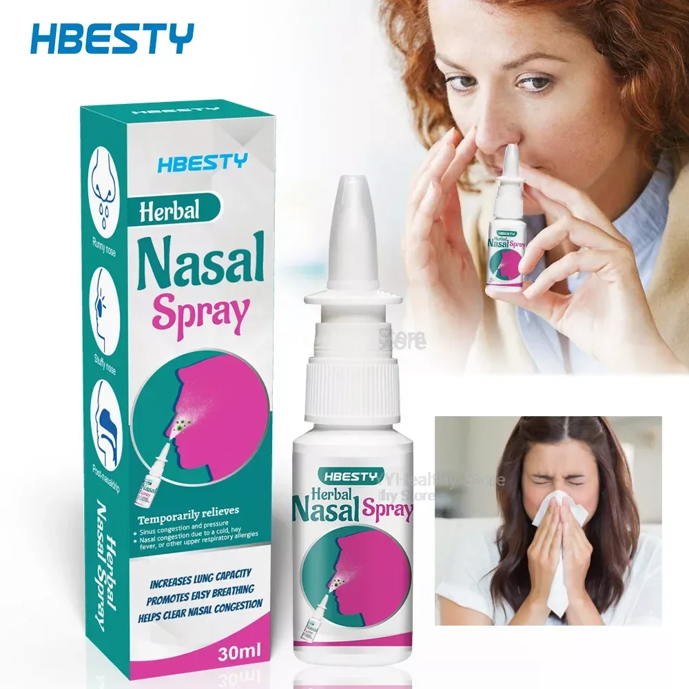 Nasal Patency Spray Allergic  Herbal Decontamination Nasal Stuck Sneezing and Runny Nasopharyngeal Care Liquid Nasal Spray