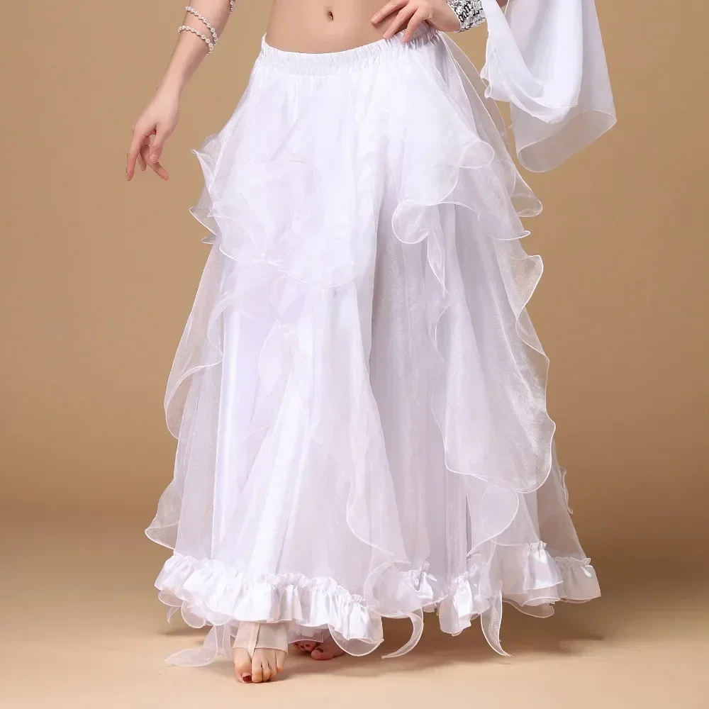 

2018 Belly Dance Wear Costume Accessories Maxi Long Skirt Performance Side Split Bellydance Skirts