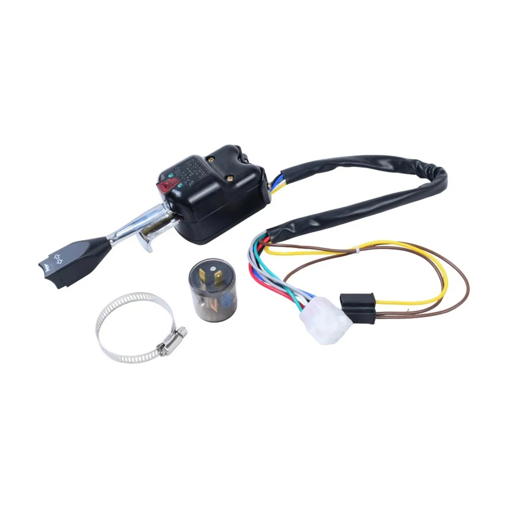 Turn Signal Switch 102517501 For For ClubCar For Precedent For Carryall For Tempo For Golf Cart 2004 Up Black ABS Replacement Pa