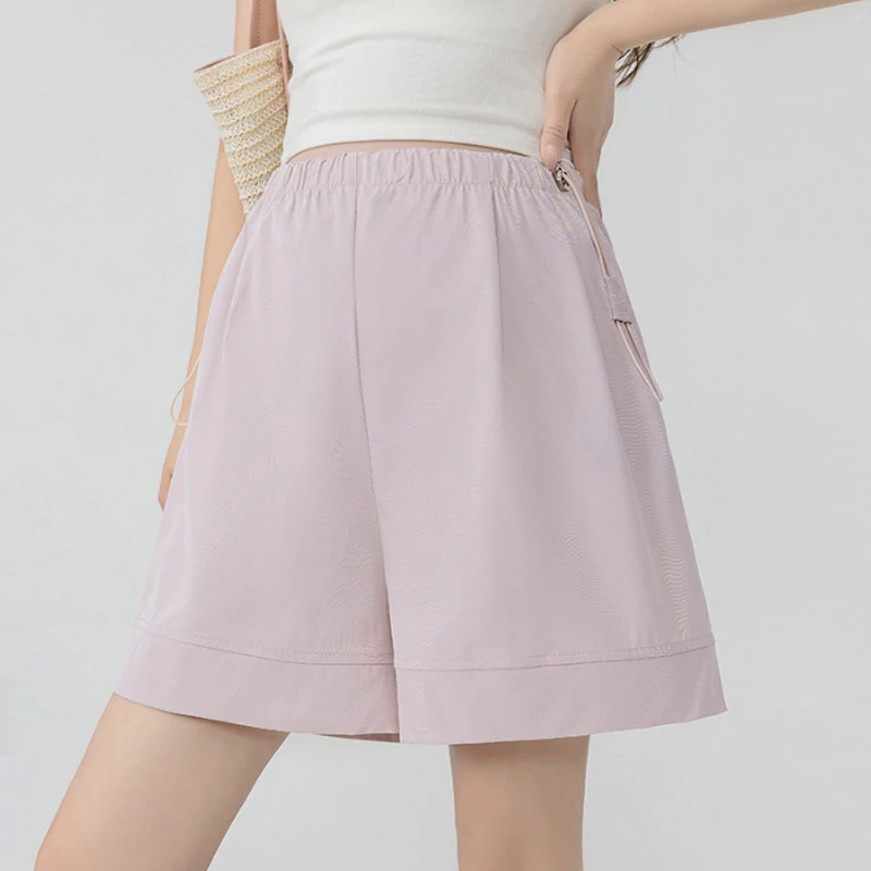 Summer Maternity Shorts for Pregnant Women Thin Loose Casual Wide Leg Cropped Pants Slimming Support without Belly Band