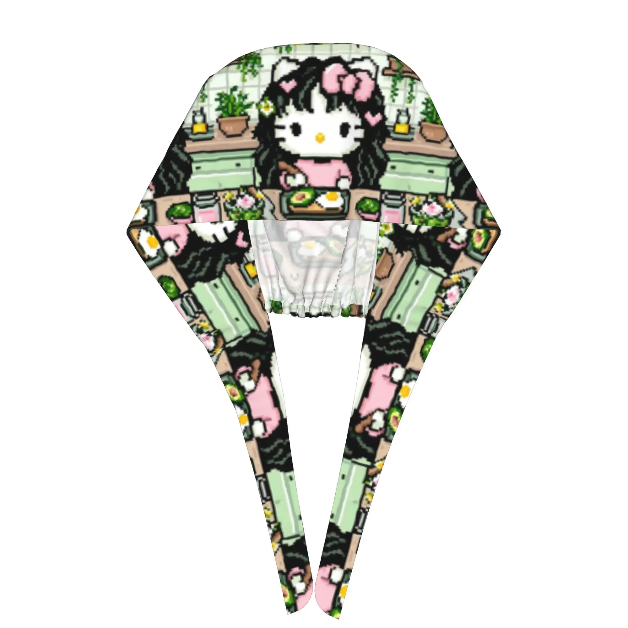 Custom Cat-Cartoon Medical Staff Scrubs Hat Women Men Manga For Chef Hat Scrub Caps view 4