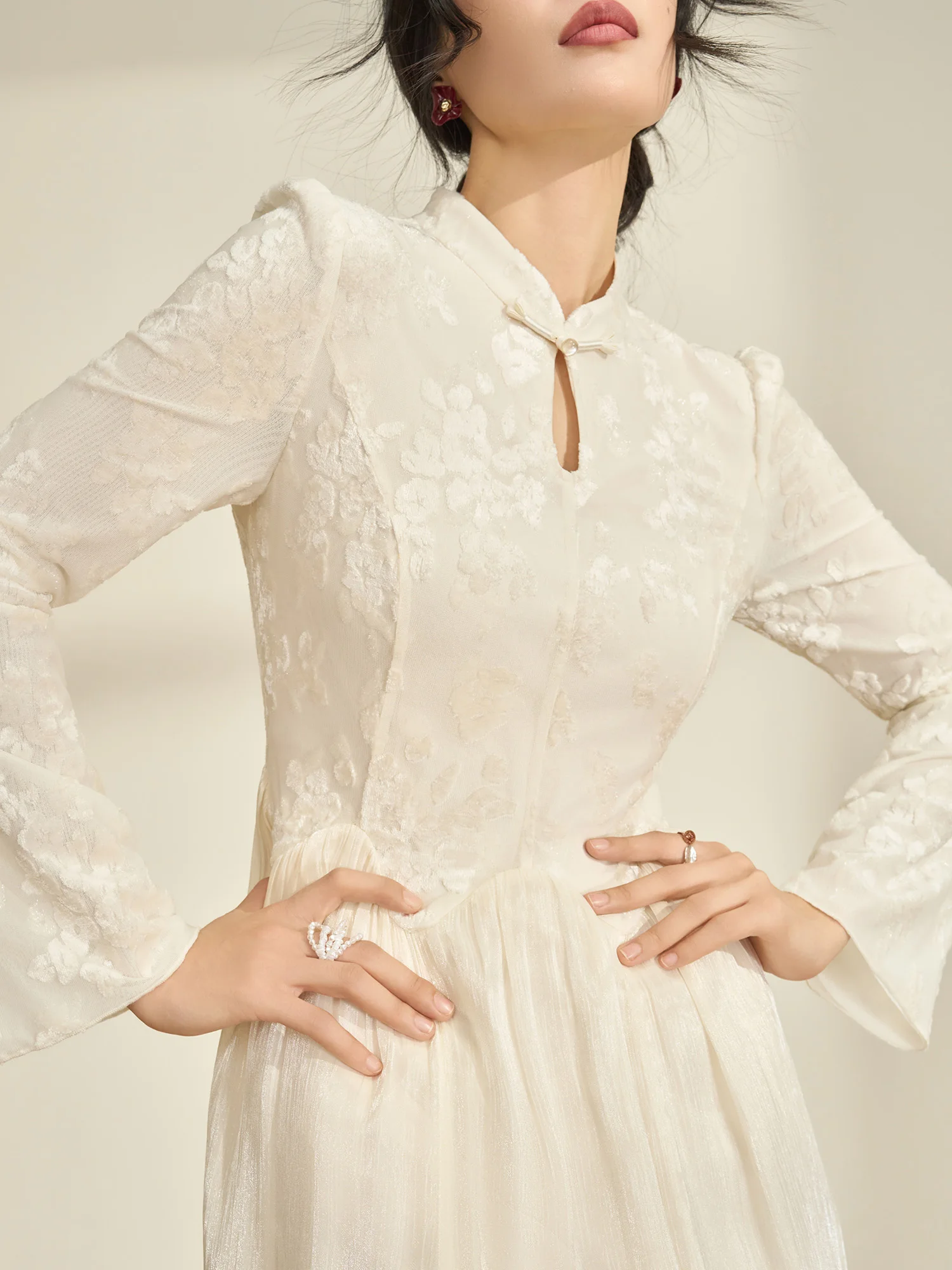 

Элегантная женская юбка Flowing Era с расклешенным подолом, приталенным силуэтом и завышенной талией, для весеннего офисного стиля, А-силуэт