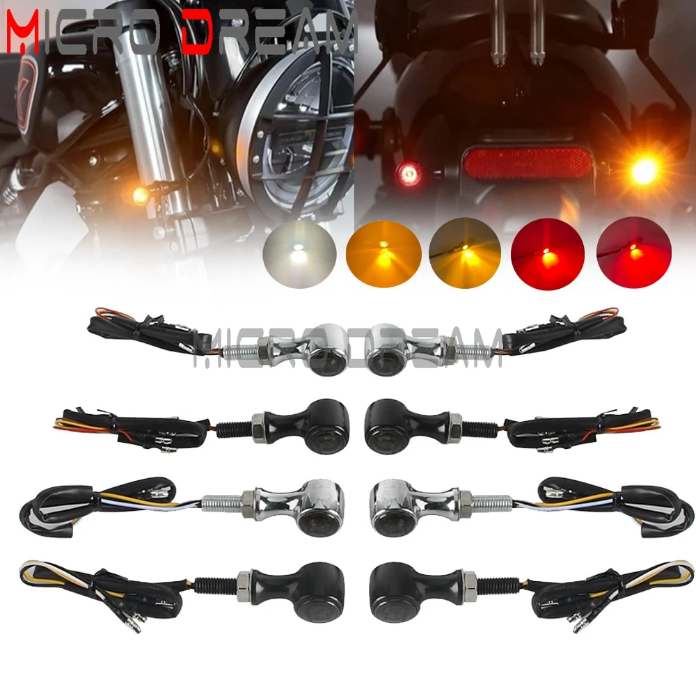 Mini Turn Signal Light 3 in 1 LED Front Direction Lamp Rear Brake Blinker DRL Universal For 12V Scooter Quad Cruiser Off Road