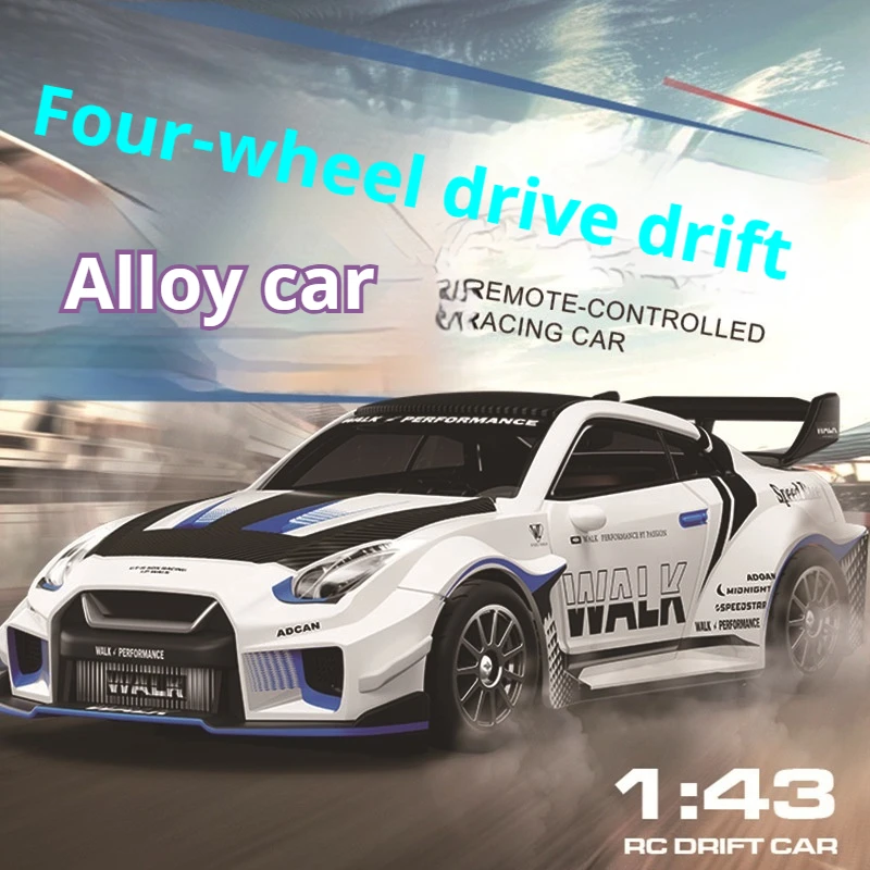 

Macro Star RC Car D43 1:43 Full Scale Four-Wheel Drive Remote Control Drift Car Gyroscope Alloy Flat Running Glowing Model Toy