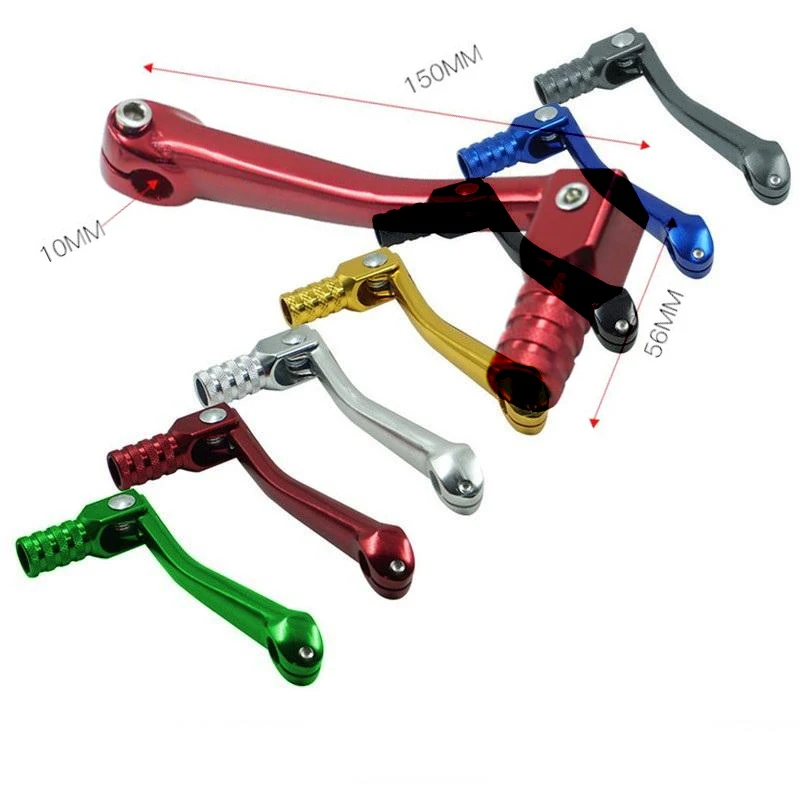 

Aluminum Alloy Motorcycle Folding Aluminum Gear Shift Lever Universal 10-11mm For 50/110/125/150/250cc ATV Dirt Bike Pit Bikes