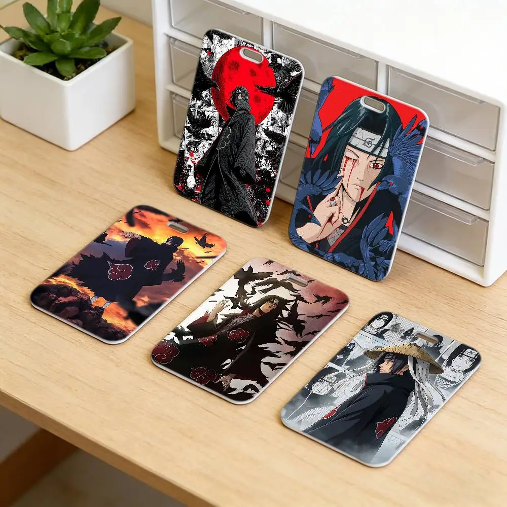 I-Itachi U-Uchiha Anime Weiches Halsband mit Kunststoff-Ausweishülle, Leichter Mitarbeiter-Ausweishalter, Langlebige Ausweishülle