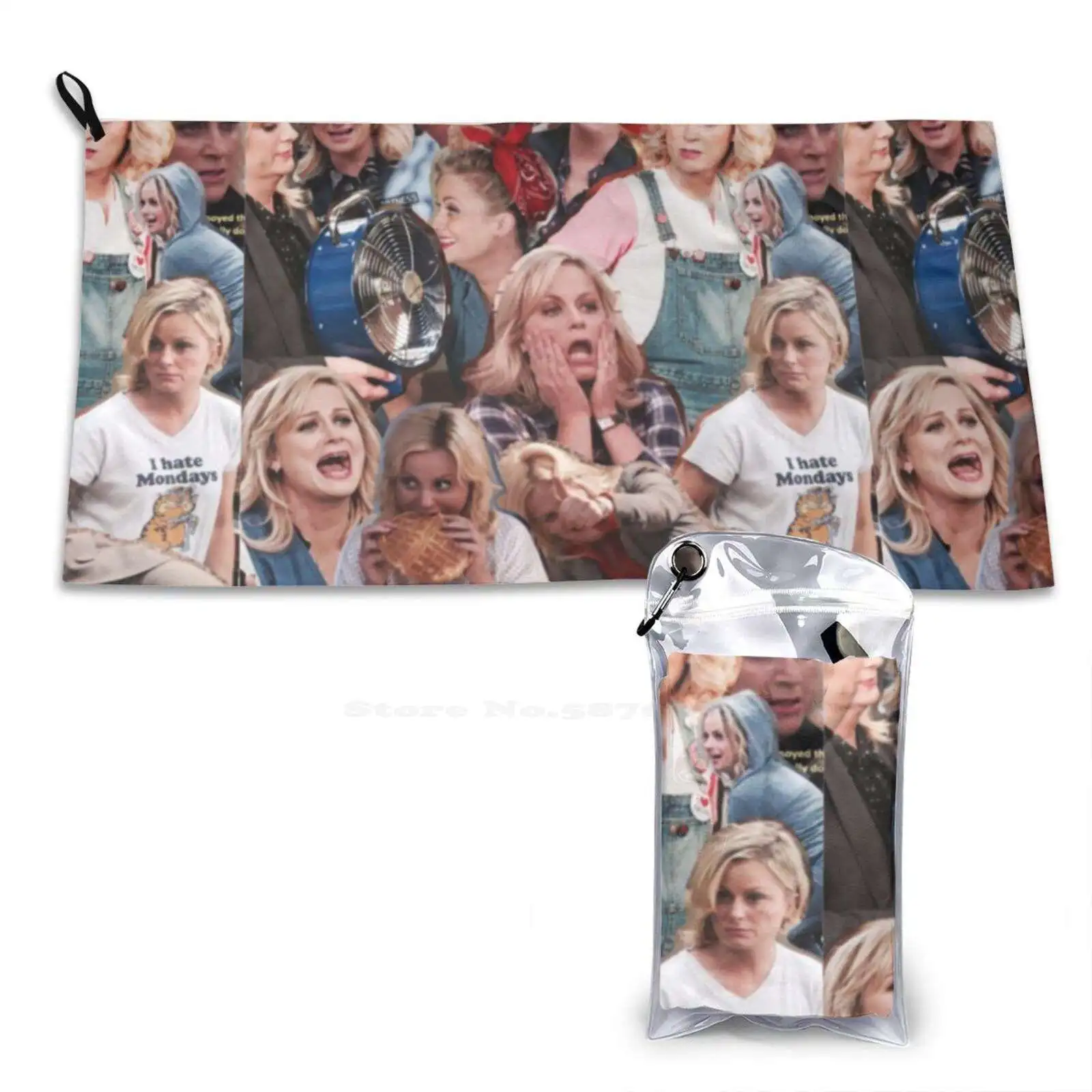 Leslie Knope-Parks And Recreation Pattern Soft Face Towel Home Outdoor Leslie Knope Parks And Recreation Amy Poehler