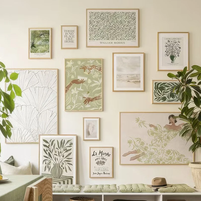 Boho abstracto chica cóctel florero hojas flor cuadro sobre lienzo para pared carteles e impresiones imágenes para la decoración del hogar de la sala de estar