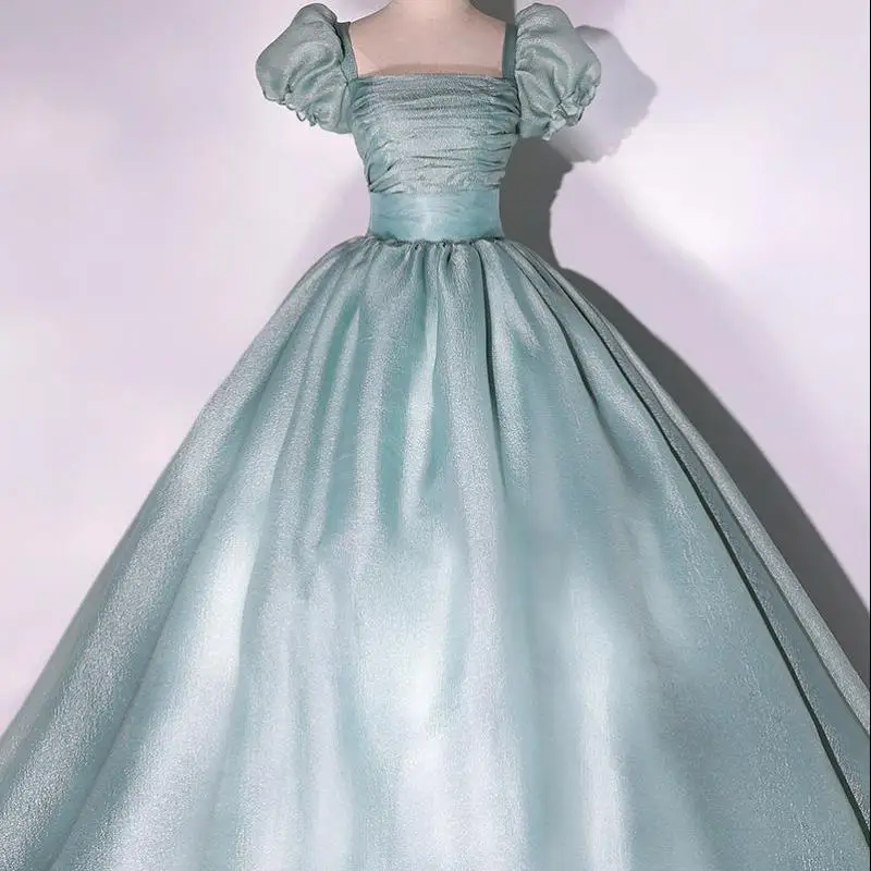 Klassieke Elegante Quinceanera Jurken Nieuwe Vintage Mono Colour Baljurken Eenvoudige Korte Mouwen Tot Op De Grond Plooi Vestido De Festa