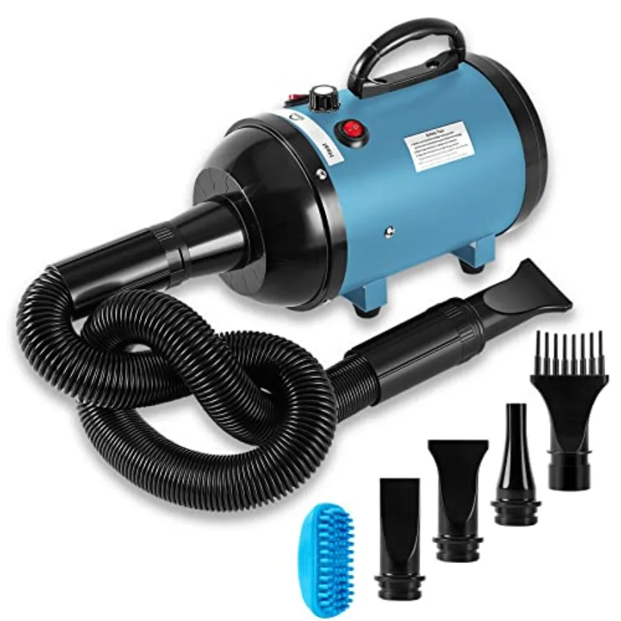 

Dog Dryer for Pet GroomingHigh Velocity 4.3HP/3200W Dog Blower Force Dryer with Stepless Adjustable Speed Professional Pet Hair