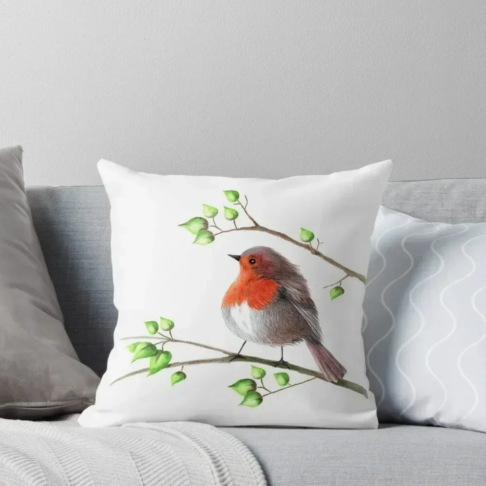

English Robin Throw Pillow Elastic Cover For Sofa luxury decor Cushions For Decorative Sofa Custom Cushion pillow