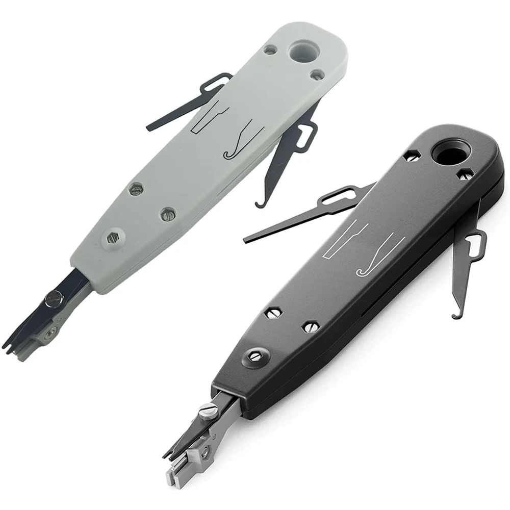 2pcs Punch Down Tool 110 Wire Cutter Knife Telecom Pliers For Rj45 Keystone Jack Network Cable Telephone Module Patch Panel
