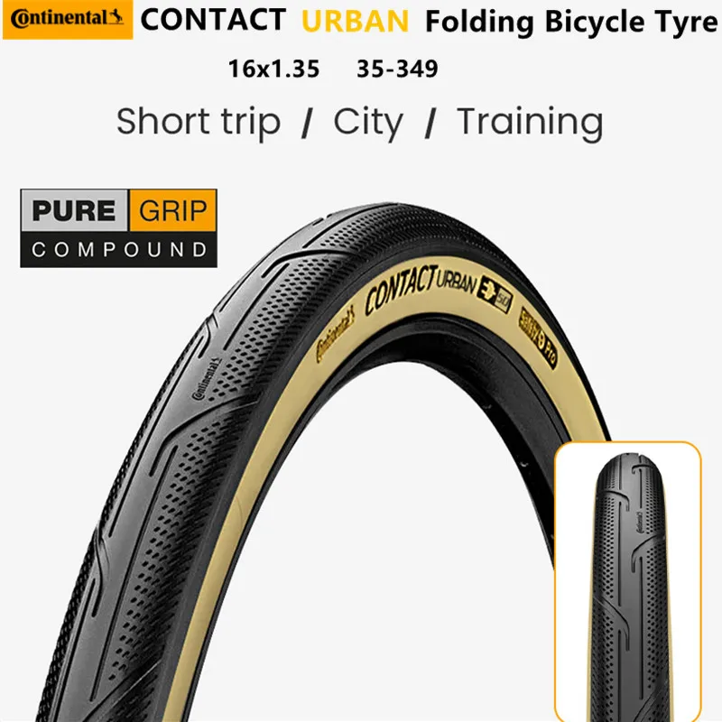 

Continental Contact Urban 16x1.35 35-349 Bicycle Foldable Tyre 16 Inches City Bike Tires BMX Road Bike Gravel Tyres