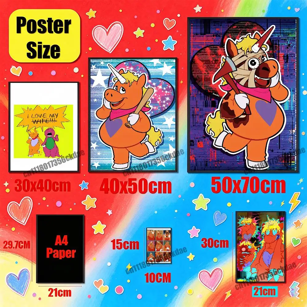 Wall Murals Home Custom Self-adhesive Decor Sticker Playbill Film For Buddy The Unicorn Poster Cover