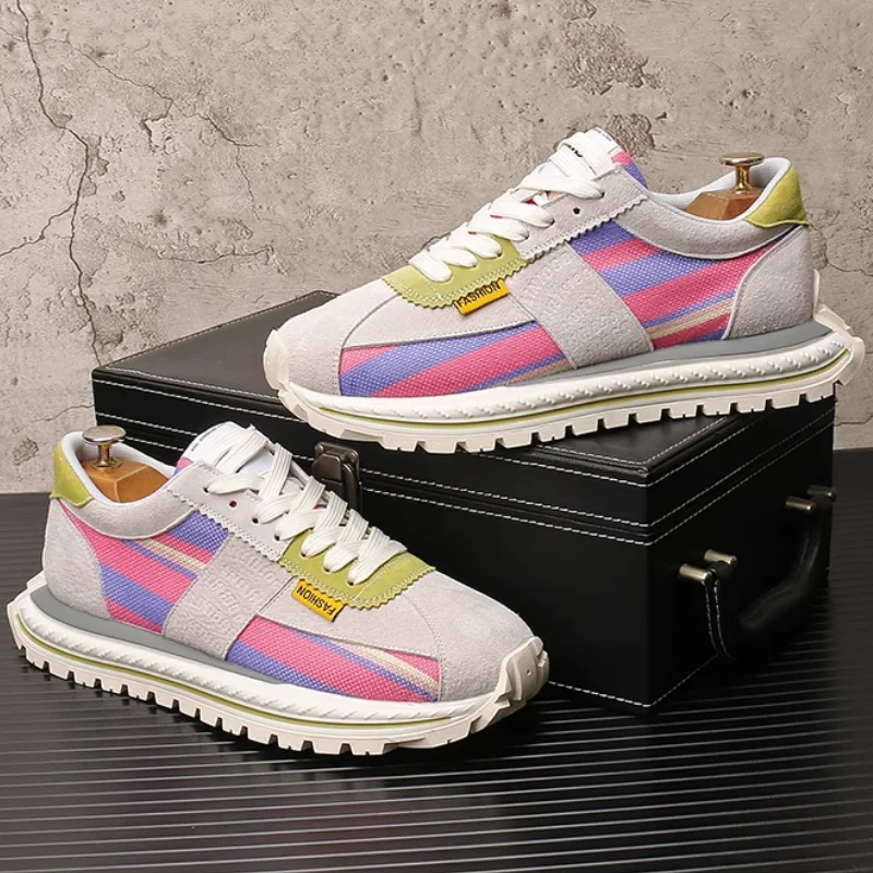 

Forrest Gump men's shoes: Fashionable color-blocked breathable dad shoes, versatile, lightweight and casual sports shoes b26