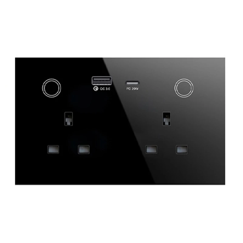 Tuya WiFi Smart Wall Socket, Voice Timing, Medição de Eletricidade, Controle Remoto, EUA e UE, Universal, 147
