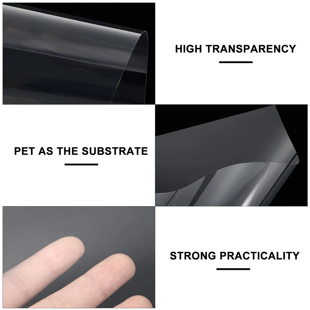 15 Pcs Transparent Plate Making Film Dtf Stickers Ink Jet LED Screen The Pet Clear Printable Paper