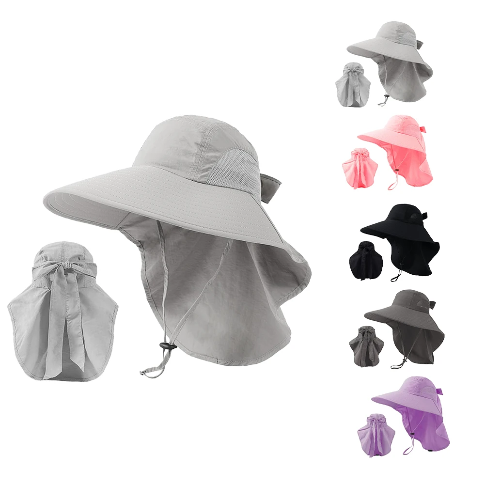 

Women Sun Wide Brim Sun Protection Breathable Quick-dry Sun Protection Lightweight Foldable Ponytail Summer Hat For Summer