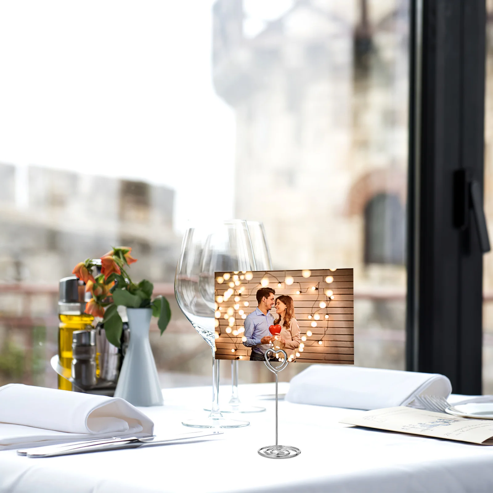 20Pcs Card Clips Premium Heart Star Shape Photo Holders for Weddings Parties Table Number Menu Clips Table Number Holders