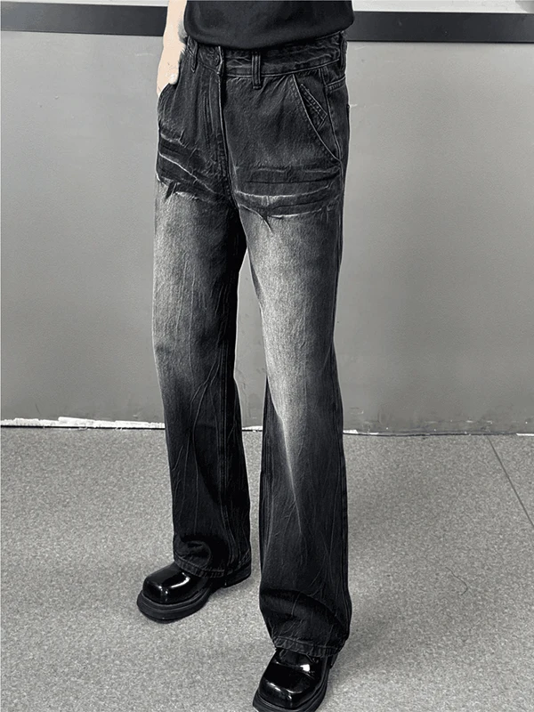 

Мужские джинсы Waed Bla прямого кроя, в американском стиле, с эффектом CleanFit, с узором Lightning Cra, молодежный стиль