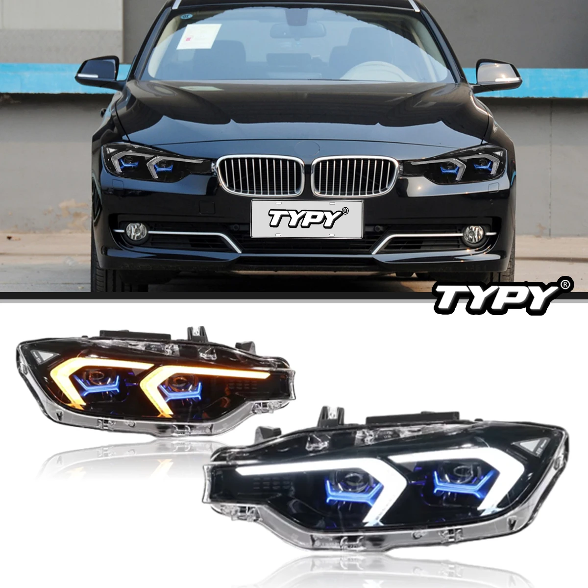 

TYPY Car Lights For BMW 3 Series F30 Headlight F31 F35 2013-2015 LED Projector Headlamps Turn Signal Auto Parts