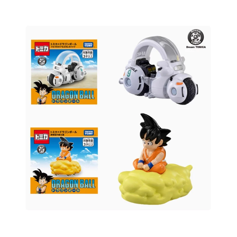 Tomy Tomica Dream Card Simulatie Legering Automodel Speelgoedornament X Dragon Ball Bulma's Capsule nr. 9-fiets mei nieuw model Goku
