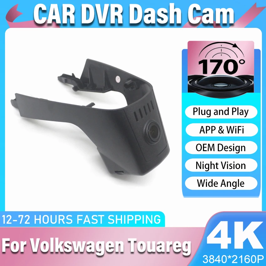 Car Dash Camera For Volkswagen Touareg 2019 2020 2021 20222 2023 2024 2025, Plug And Play 4K Dashcam Dvr Dash Cam Recorder