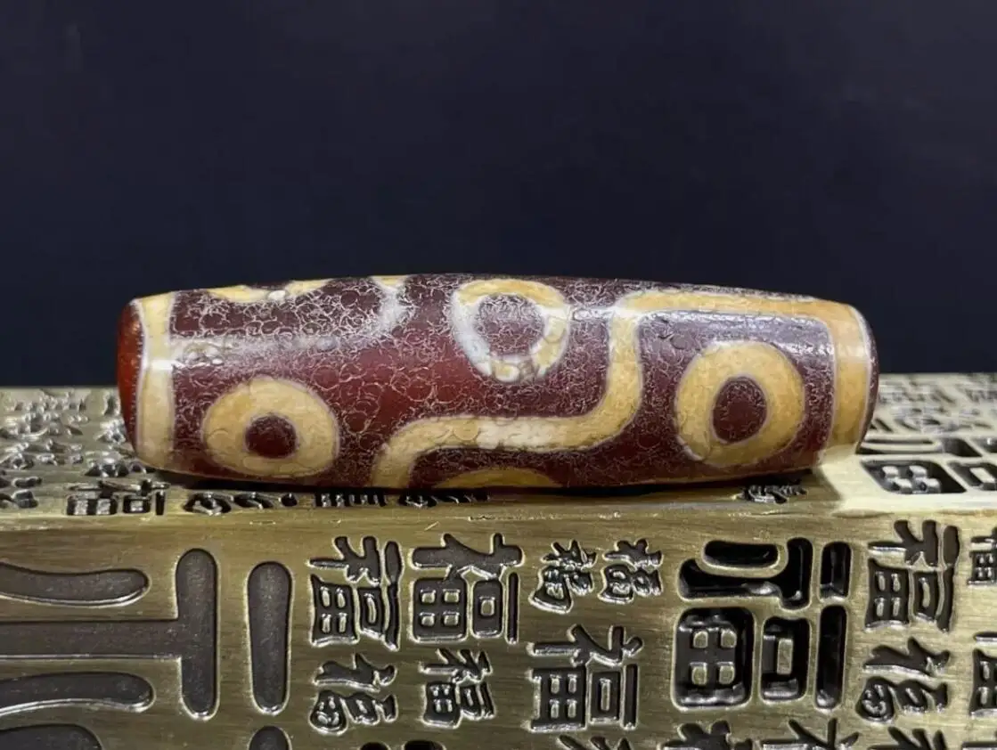 

Tibetan Nepalese Himalayan Ancient agate Old Dzi Talisman 9 Eye Beads Amulet