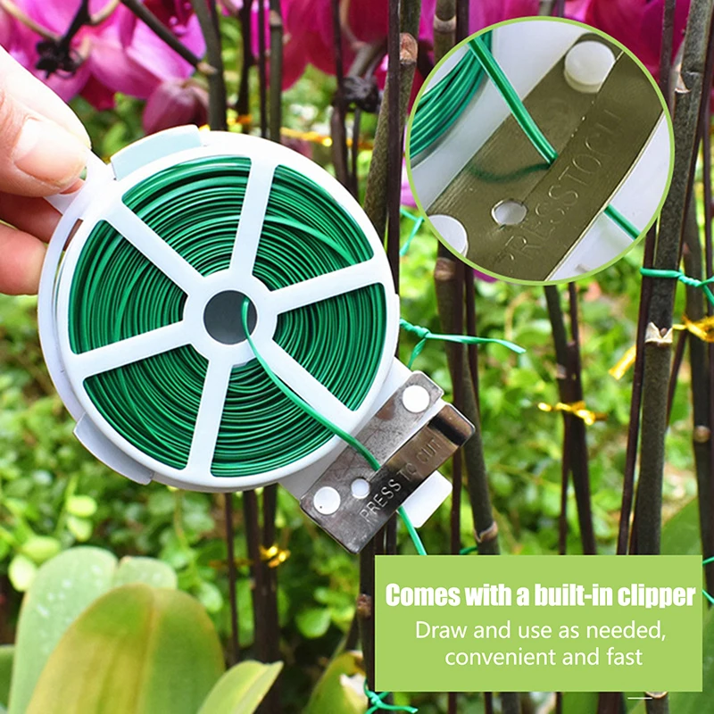 Fascette multifunzionali per piante da giardino: fascette twist in filo di ferro riutilizzabili e autoporte per viti