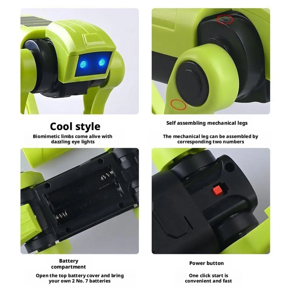 Cane Robot Elettrico Giocattolo Animale Veicolo Miniatura Animali Domestici Elettronici Installazione Fai-da-Te Imita gli Animali Giocattoli Educativi per Bambini