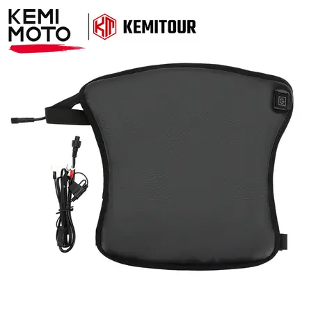 KEMIMOTO 12V Heated Seat Cushion Universal For Motorcycle ATV Electric Heating Warmer Seat Pad For Versys 650 For R1250GS NC750X