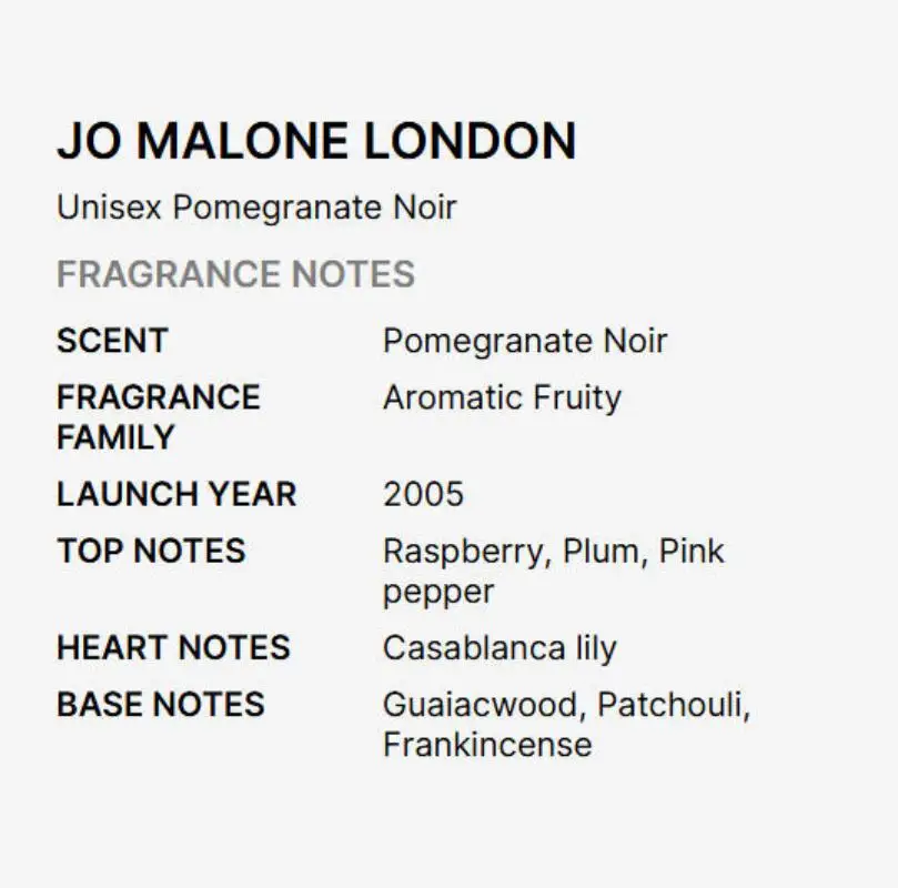 جو مالون رمان نوير بخاخ كولونيا للنساء 30 مل عطر فاكهي نوتس أصلي يدوم طويلاً #2