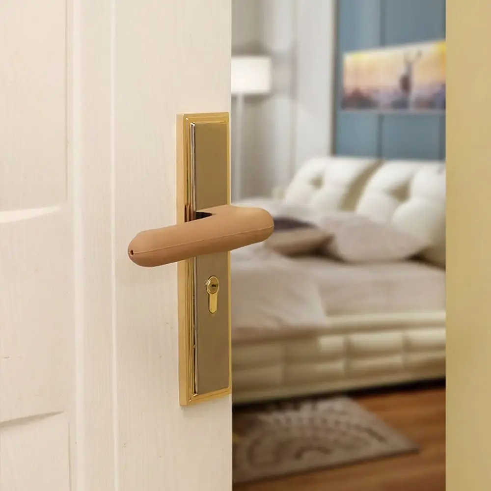 Silicone Door Handle Cover Anti-Slip Anti-Static Door Knob Cover Anti Collision Silent Kids Safety Doorknob Protector for Home