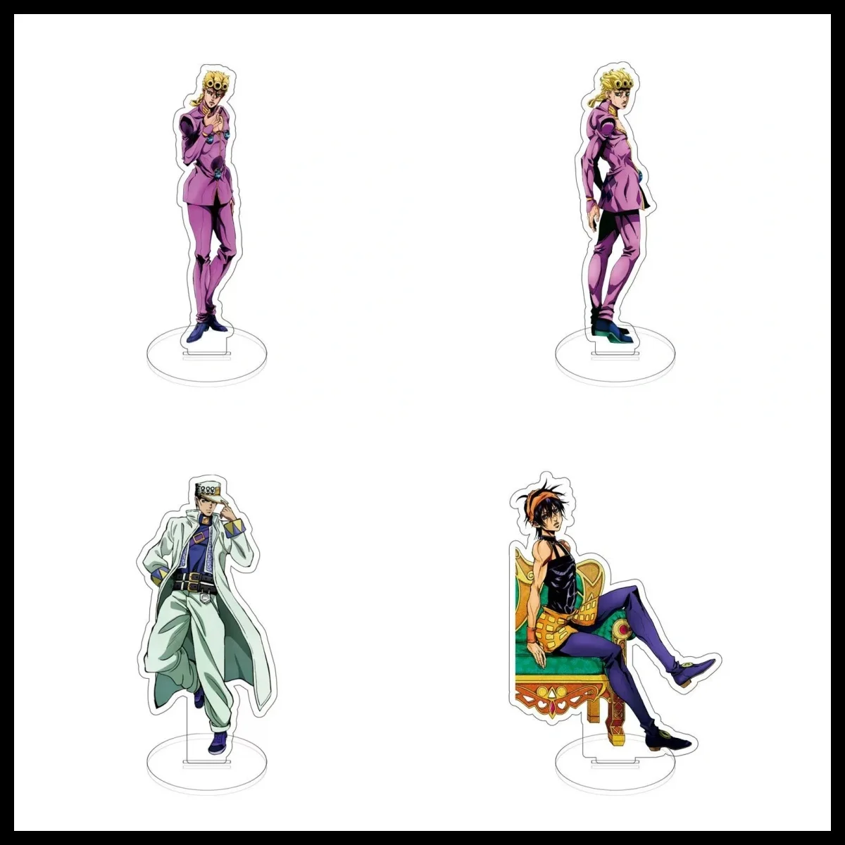 

Anime JoJos Bizarre Adventure Originality Tableware Decoration Acrylic Stand Model Plate Figure Display Desk Friends Boys Gifts