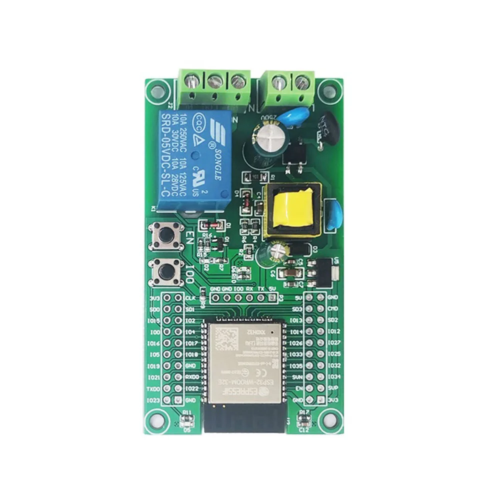 AC powered ESP32 WiFi Bluetooth ble single relay module ESP32 development board I/O port UART program downloadPort 4M Byte Flash