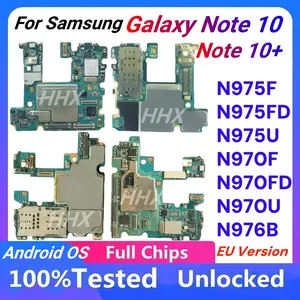 Bilashmart 256GB Unlocked Motherboard Samsung Galaxy Note 10 N970F N970FD N970U NOTE 10 Plus N975F N975U N975FD Android OS Logic Board