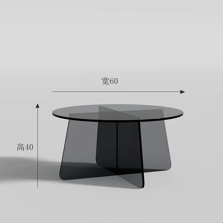 Mesa auxiliar pequeña Simple y moderna, mesa de centro creativa de acrílico transparente para el hogar, sala de estar, entretenimiento de ocio