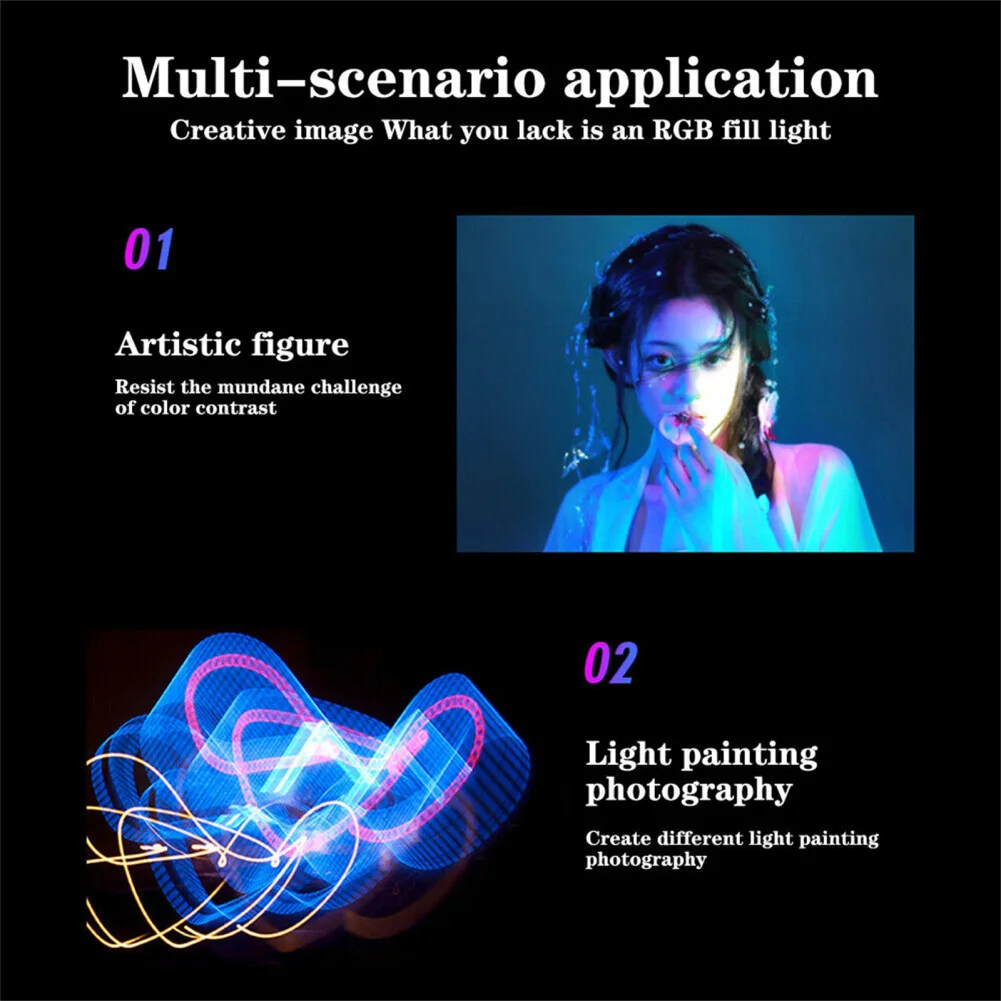 Luce per fotocamera a LED da 5W con lampada da pannello dimmerabile 3000-6000K colori regolabili ad alta luminosità per l'illuminazione fotografica