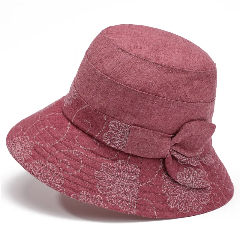 Spring and Autumn Season Middle-aged and Elderly Women\'s Sunshade Hats Mothers Basin Hats Breathable Summer Women Fisherman Hats