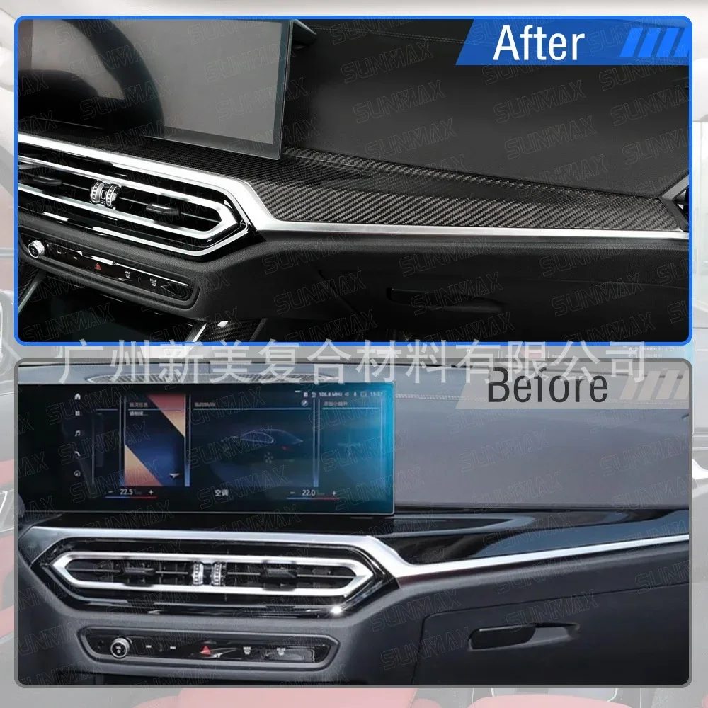 

For BMW New 3 Series G20 interior real Dry carbon fiber central control dashboard decorative modified accessories 2023