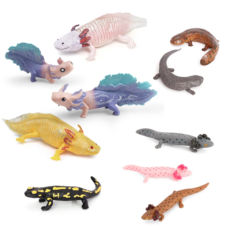 リアルな野生爬虫類動物のおもちゃ サラマンダー クリプトブランチョイデア アホロートル モデル フィギュア コレクション 教育玩具 子供向け