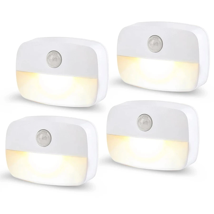 Motion Sensor Light Indoor LED Night Light Stick on Nightlight Battery Operated Lights For Hallway Stair Bedroom Bathroom Closet