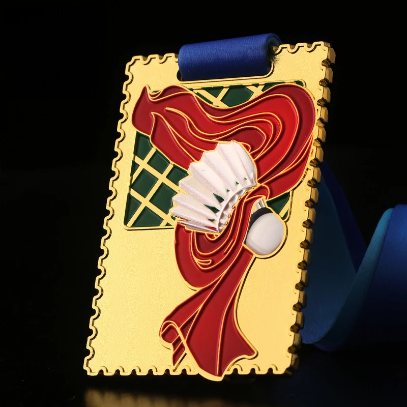 Custom-made badminton MEDALS, metal sports meeting competition prizes, commemorative gold, silver and bronze