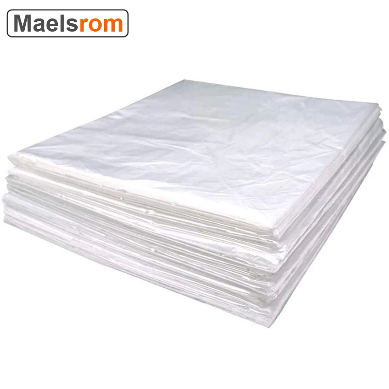50Pcs 일회용 적외선 사우나 담요 가방 바디 랩 팩 사우나 담요 목욕 가방에 대 한 47 "x 82" PVC 플라스틱 시트