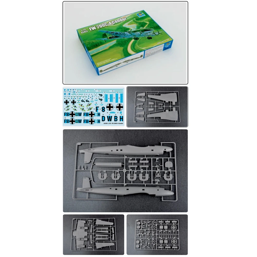 

Trumpeter 01638 1/72 Fw200 C4 C-4 Condor: Модель-конструктор самолета-бомбардировщика/транспортного самолета, пластиковый набор для сборки, подарок