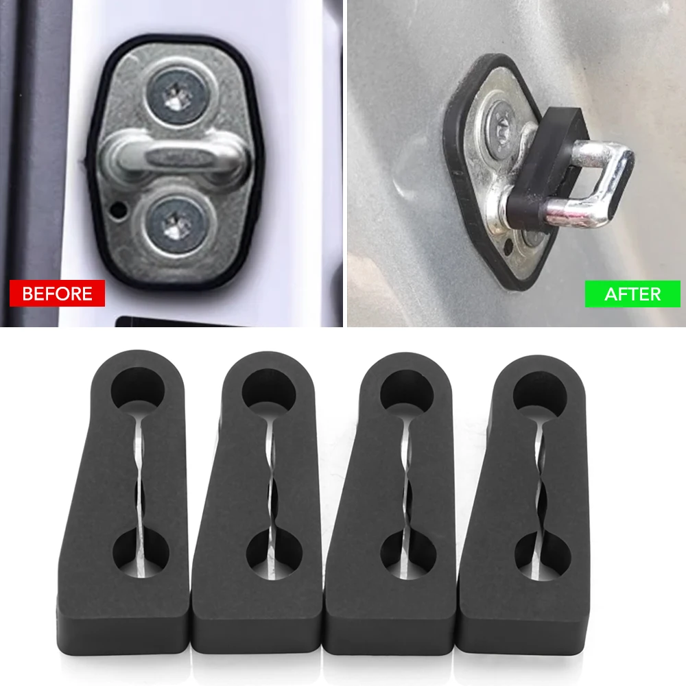 Car Door Lock Sound Deadener Damper Buffer For Peugeot 208 308 508 2008 3008 5008 Partner Rattling Screaks Quiet Noise Deaf Seal