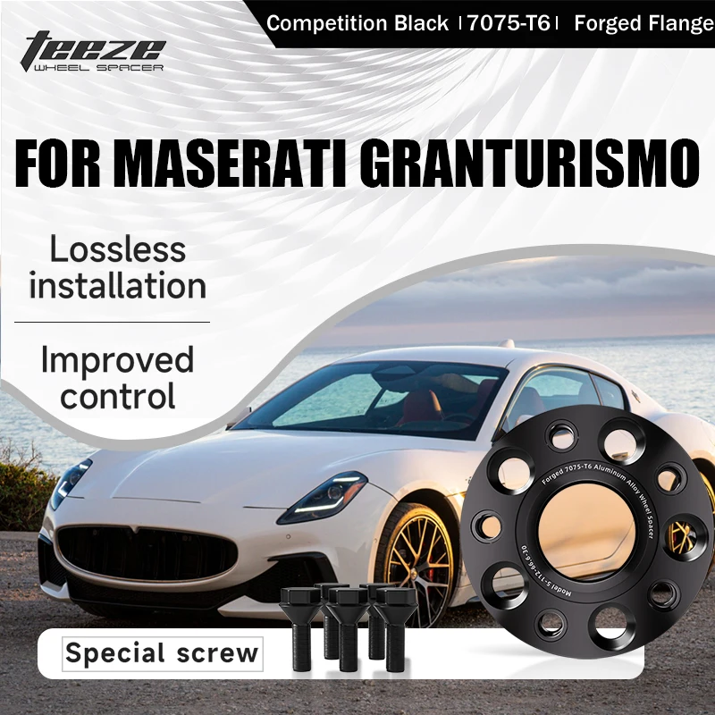 

Teeze 5x114.3 67.1/5x110 65.1 14x1.5 Hub Centric Black Forged wheel spacer For Maserati GranTurismo Flange Plate15/20/25/30/35mm