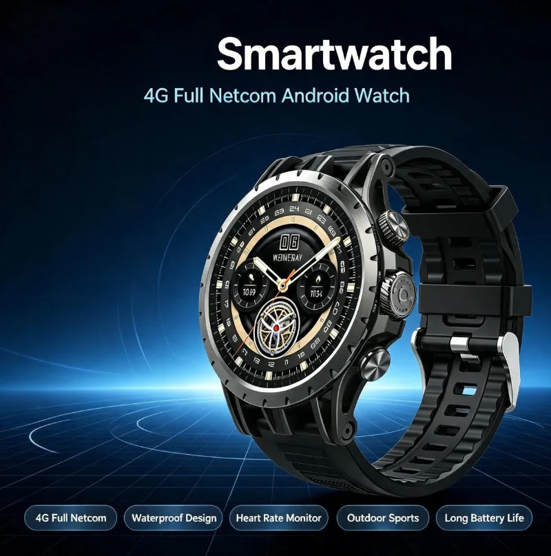 2026 Q85 Men Outdoor 4G SIM Smartwatch GPS Independent Call HD Camera Real-Time Health Fitness Watch