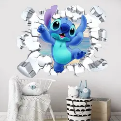 Kreskówka Lilo & Stitch Baby Movies naklejki ścienne do pokoju dziecięcego przedszkole salon sypialnia dekoracja ścienna plakat animowany